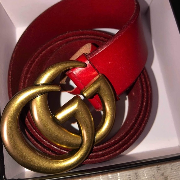 Authentic Red Gucci belt - Picture 1 of 4